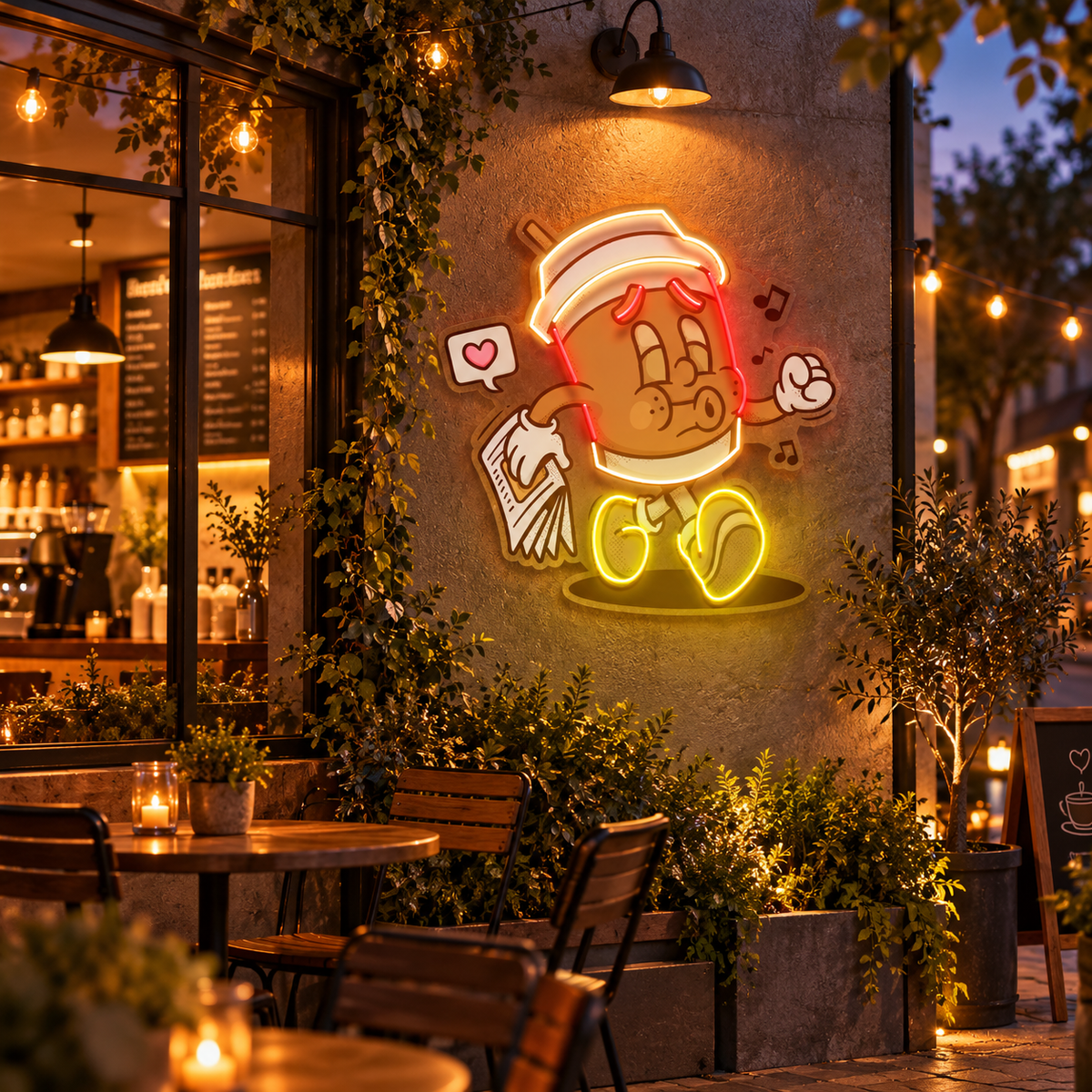 Coffee Cup Retro LED Neon Sign Light Pop Art