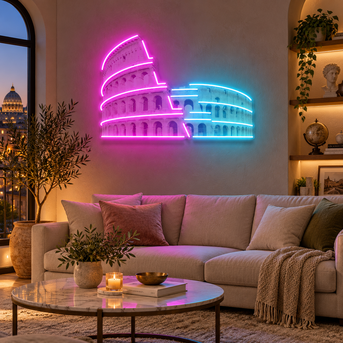 Colosseum Led Neon Acrylic Artwork