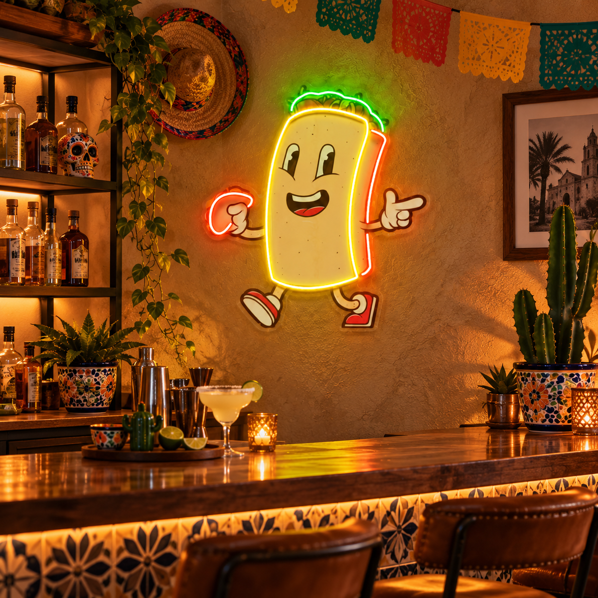 Cool Burrito LED Neon Sign Light Pop Art