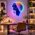 Abstract Face LED Neon Wall Art