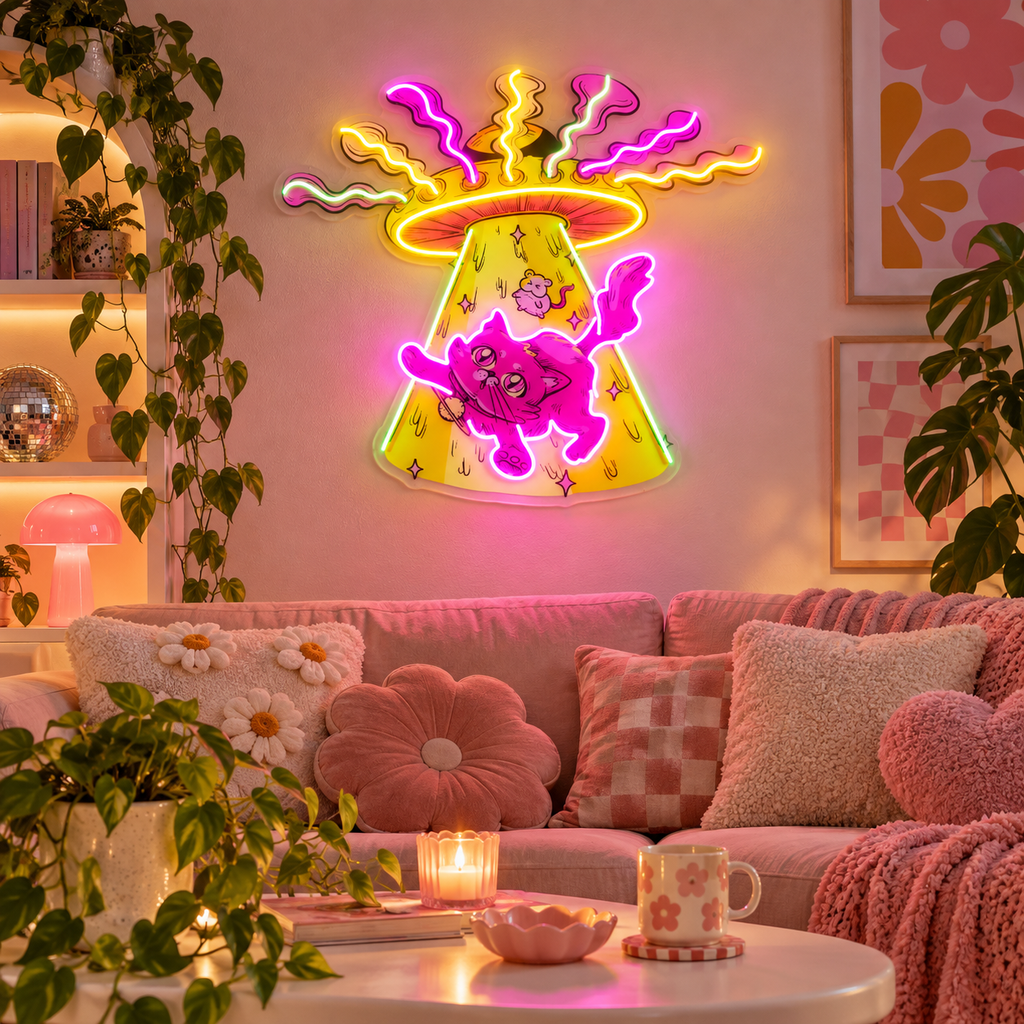 Adventure Cat LED Neon Sign Light Pop Art