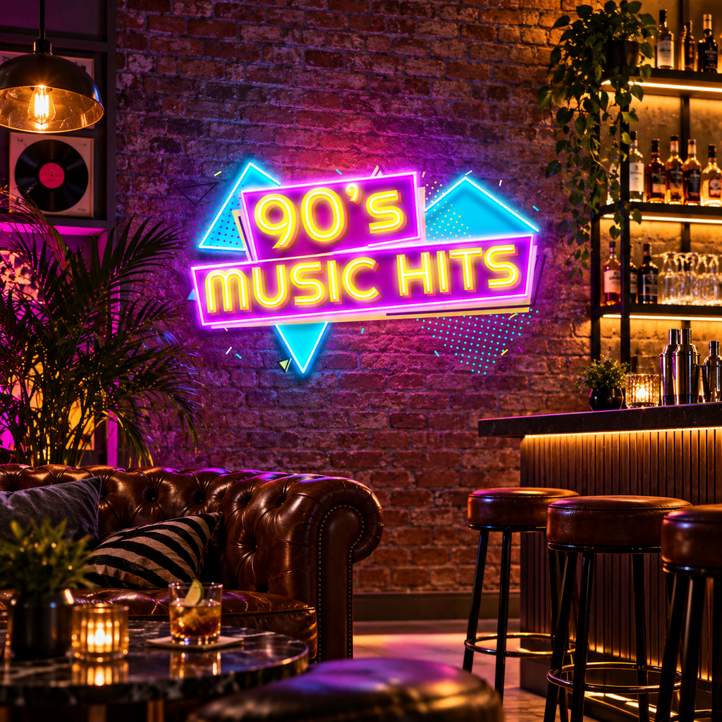 90’s Music Hits LED Neon Acrylic Artwork