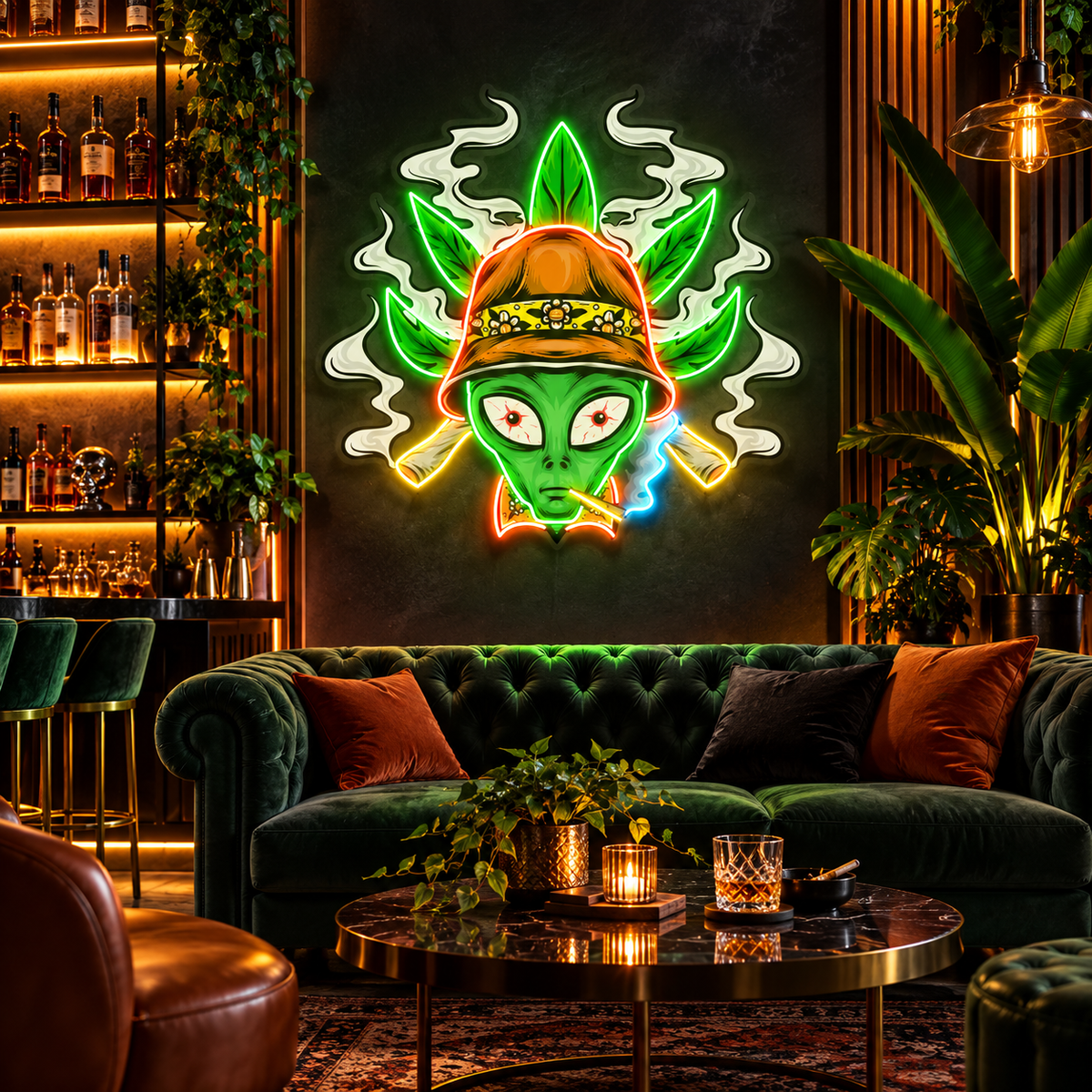 Psychedelic Alien LED Neon Sign Light Pop Art