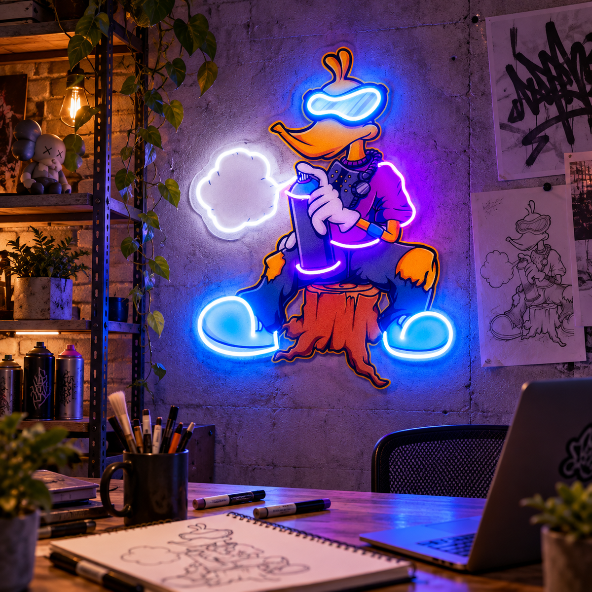 Cool Duck LED Neon Sign Light – Hip-Hop Wall Art