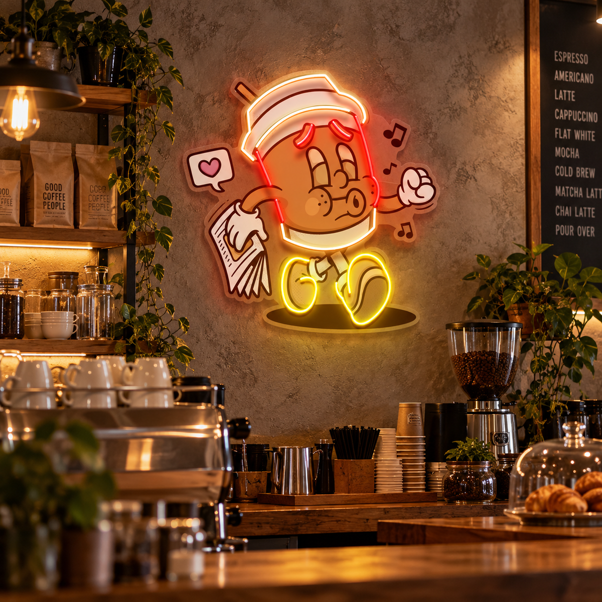 Coffee Cup Retro LED Neon Sign Light Pop Art