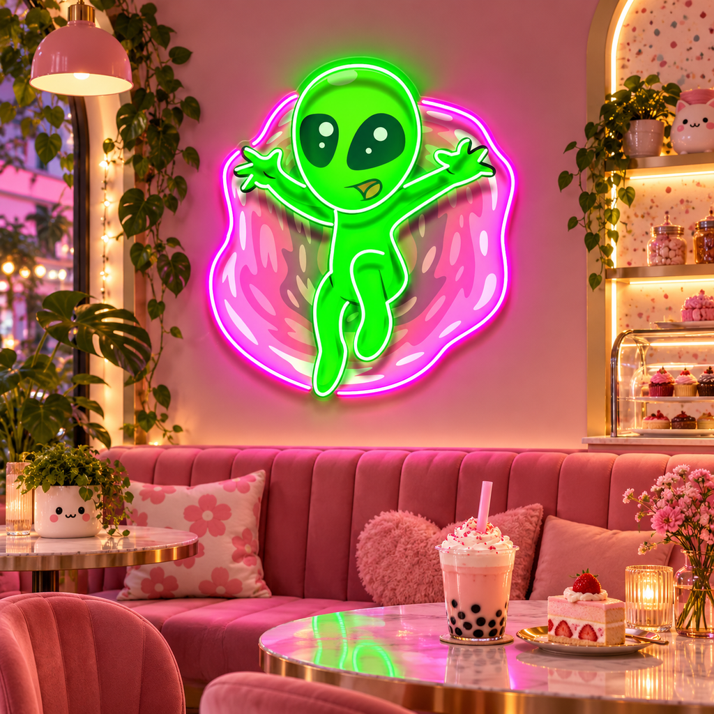 Funny Alien LED Neon Sign Light Pop Art