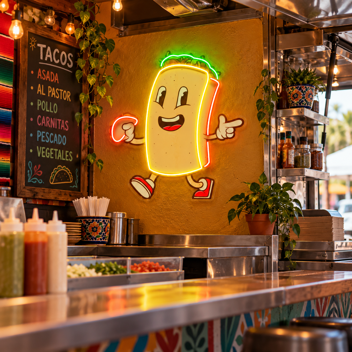 Cool Burrito LED Neon Sign Light Pop Art