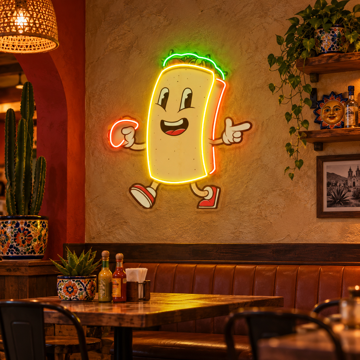 Cool Burrito LED Neon Sign Light Pop Art