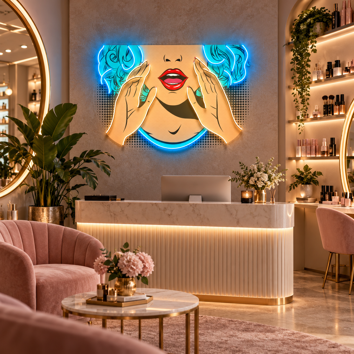Comic Book Girl LED Neon Sign Light Pop Art