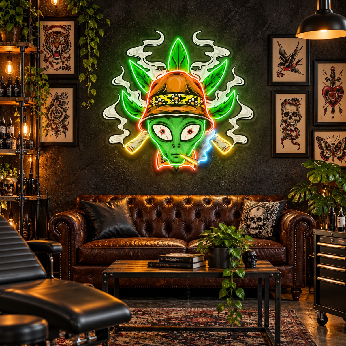 Psychedelic Alien LED Neon Sign Light Pop Art