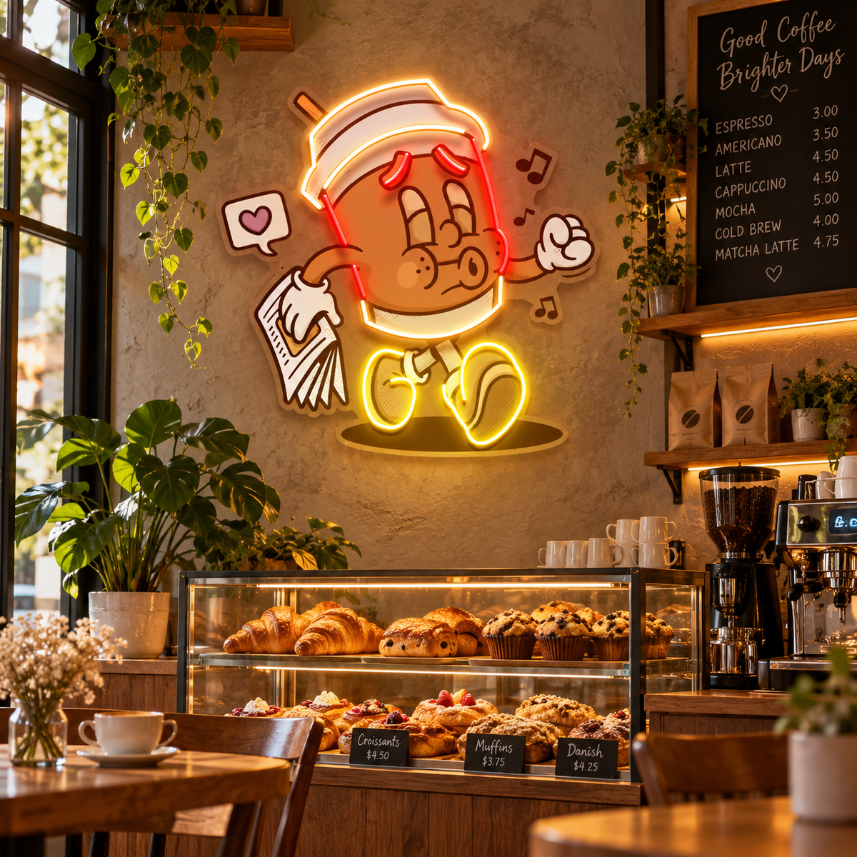 Coffee Cup Retro LED Neon Sign Light Pop Art