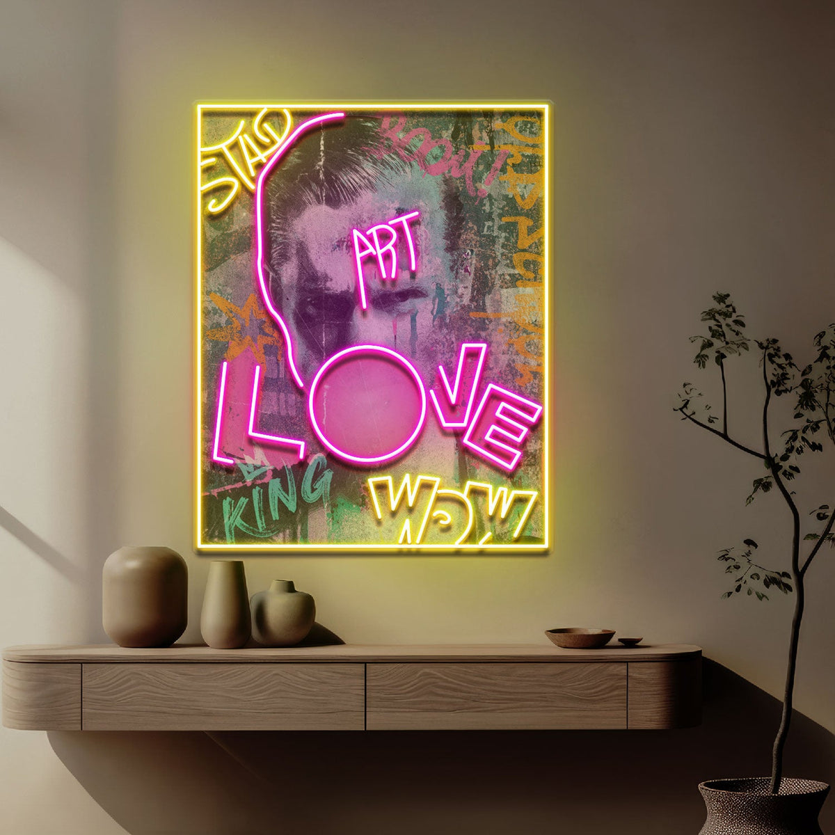 Art King In Collapse Art  LED Neon Sign Light Pop Art