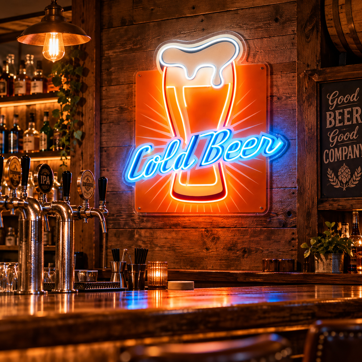 Cold Beer Led Neon Acrylic Artwork