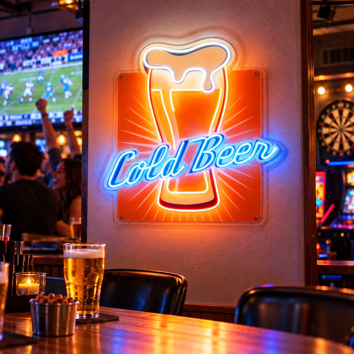Cold Beer Led Neon Acrylic Artwork