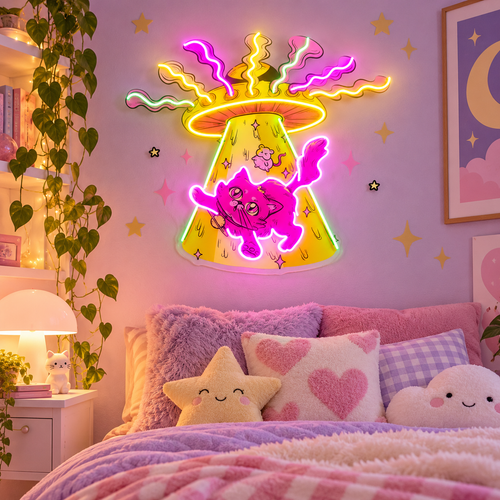 Adventure Cat LED Neon Sign Light Pop Art
