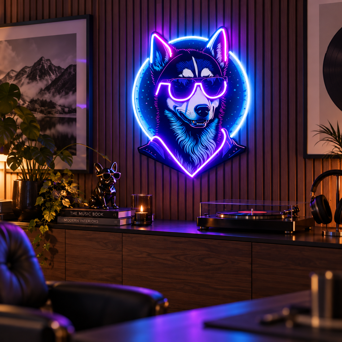 Cool Husky LED Neon Sign Light Pop Art – Dog Lover Wall Decor