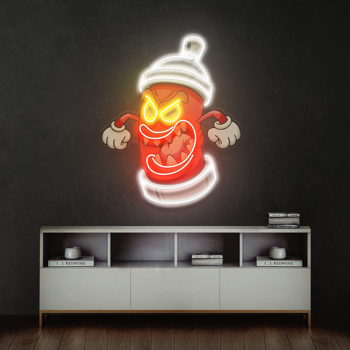 Angry Fire Hydrant Led Neon Acrylic Artwork - Custom Neon Signs | LED Neon Signs | Zanvis Neon®