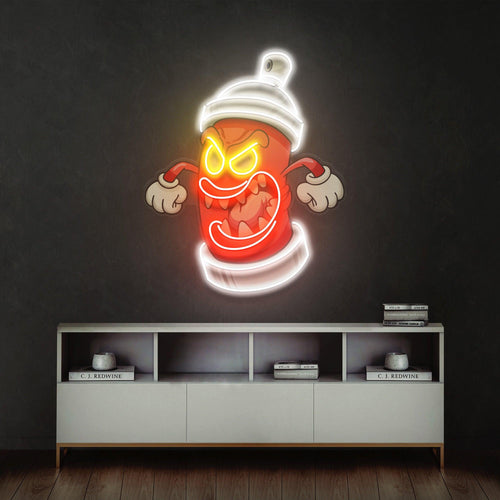 Angry Fire Hydrant Led Neon Acrylic Artwork - Custom Neon Signs | LED Neon Signs | Zanvis Neon®