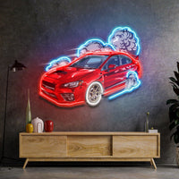 Car Fire LED Neon Sign Light Pop Art