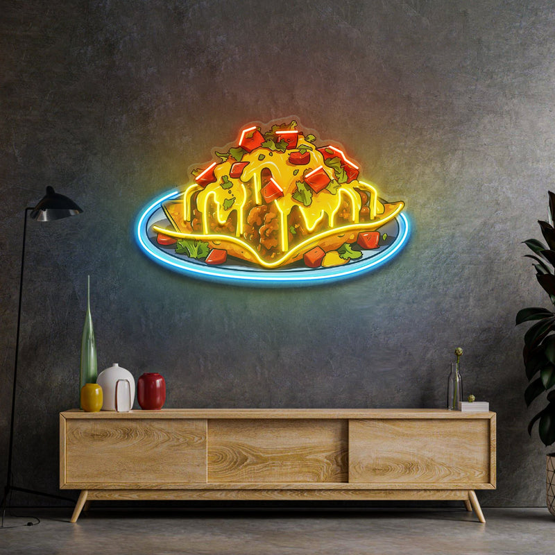 Chili Cheese Nachos LED Neon Sign Light Pop Art