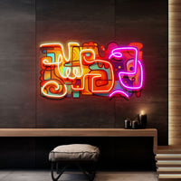 Colorful Scribble Abstract Art LED Neon Sign Light Pop Art