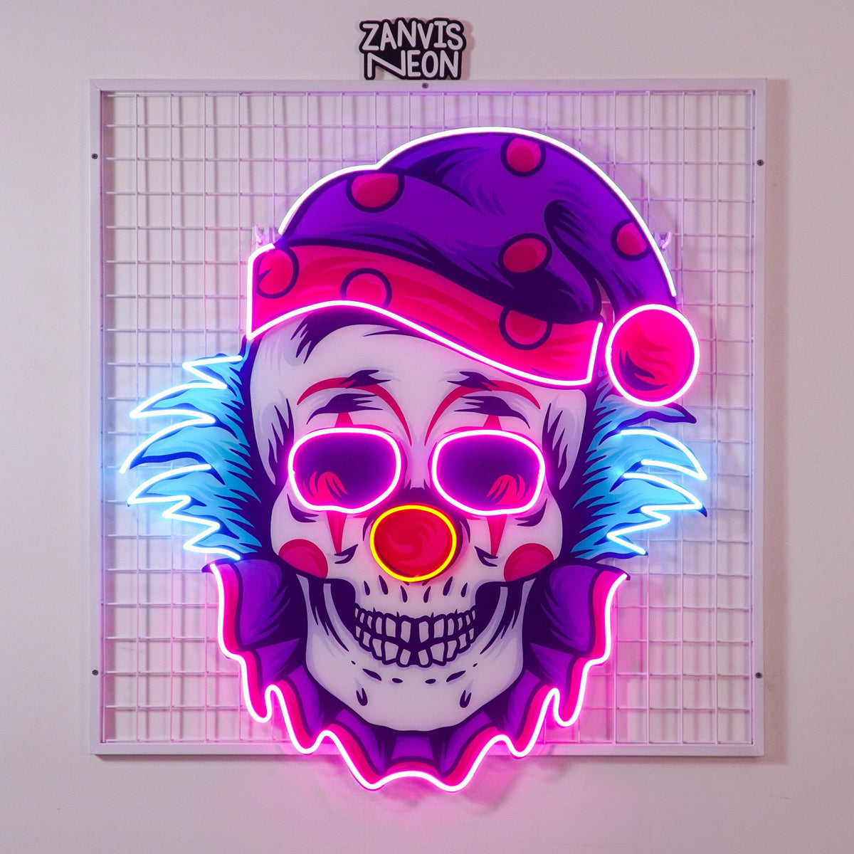 Clown Skull LED Neon Sign Light Pop Art