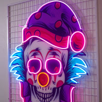 Clown Skull LED Neon Sign Light Pop Art