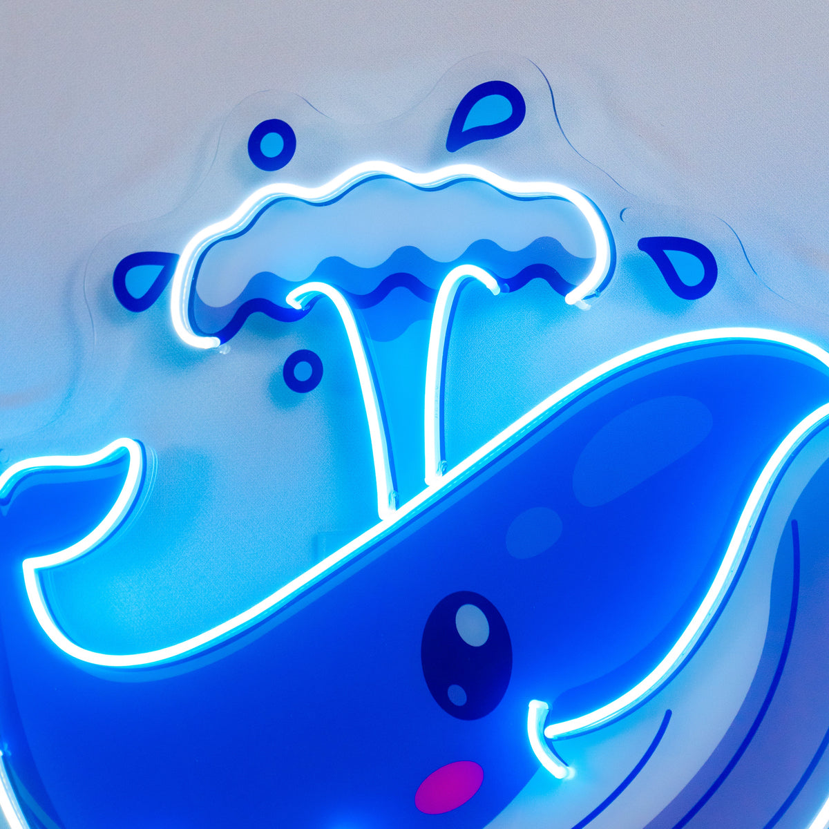 Baby Whale Spout LED Neon Sign Light Pop Art