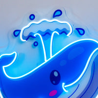 Baby Whale Spout LED Neon Sign Light Pop Art
