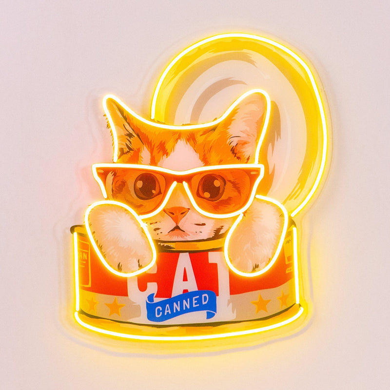 Cat Food LED Neon Sign Light Pop Art