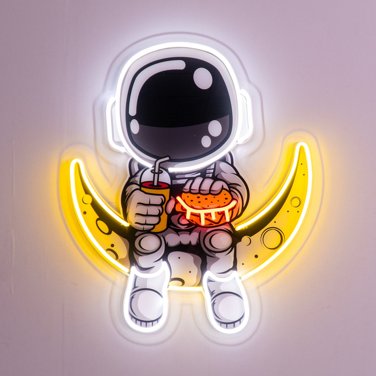 Astronaut Hamburger Led Neon Acrylic Artwork