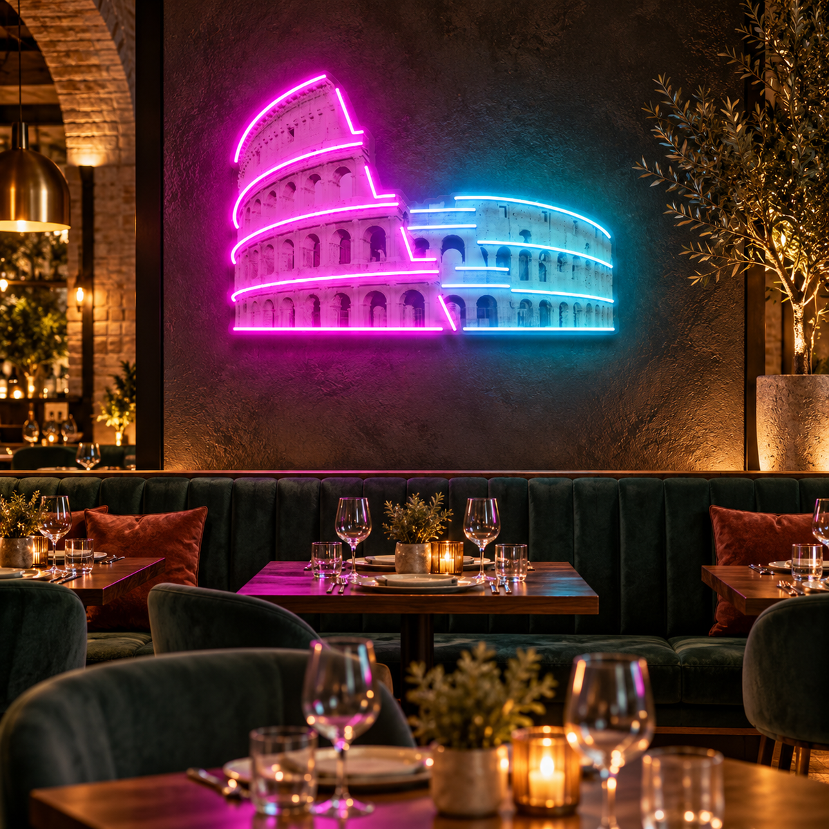 Colosseum Led Neon Acrylic Artwork
