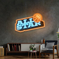 All Star League LED Neon Sign Light Pop Art