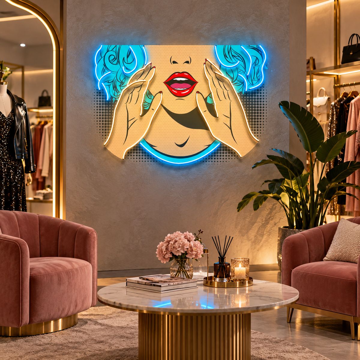 Comic Book Girl LED Neon Sign Light Pop Art