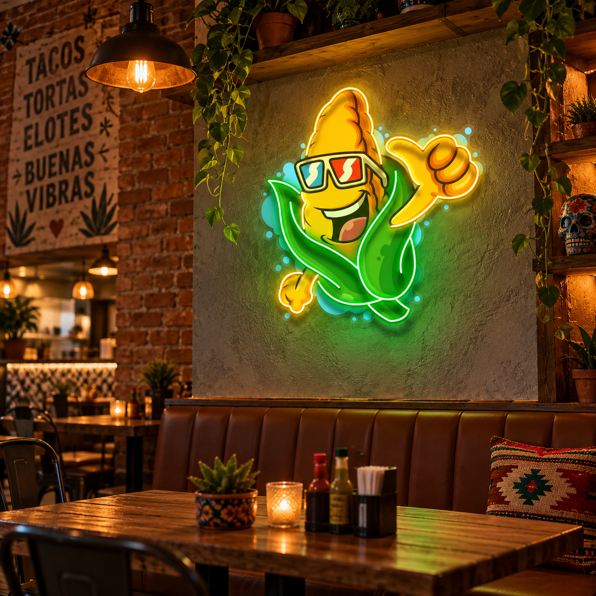 Cool Corn LED Neon Sign Light Pop Art