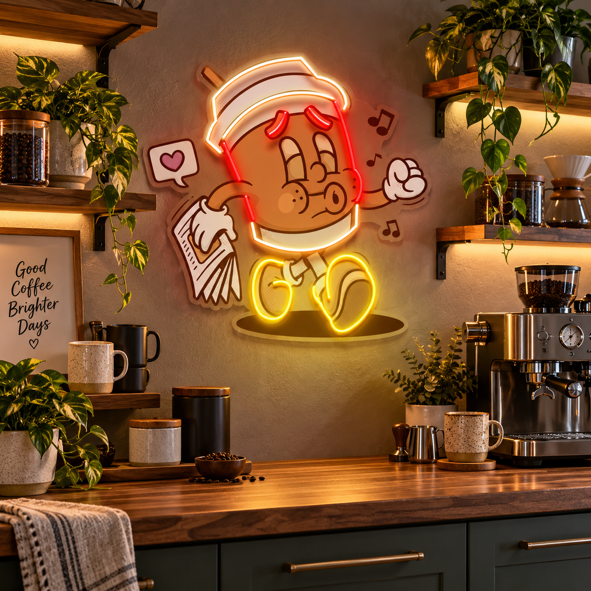 Coffee Cup Retro LED Neon Sign Light Pop Art