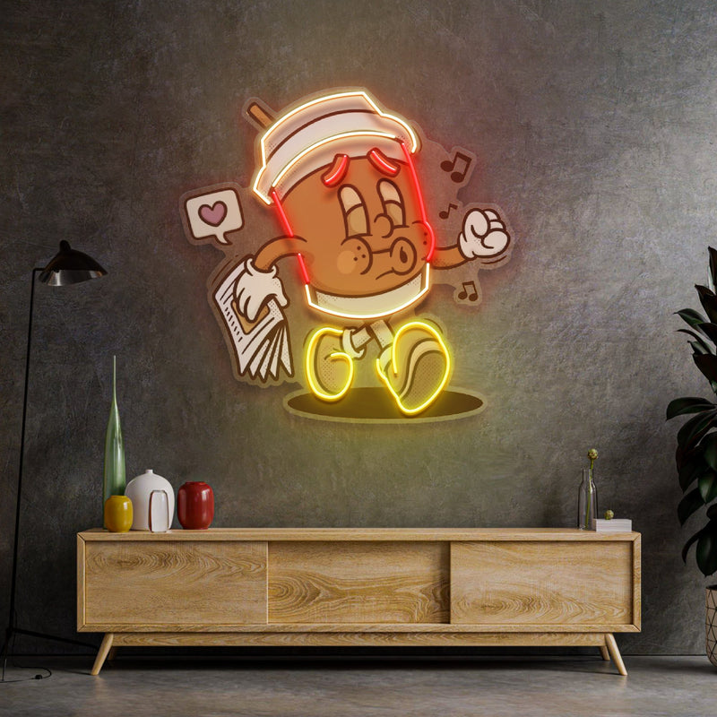 Coffee Cup Retro LED Neon Sign Light Pop Art