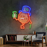 Cookie Fortune With a Bag of Money LED Neon Sign Light Pop Art