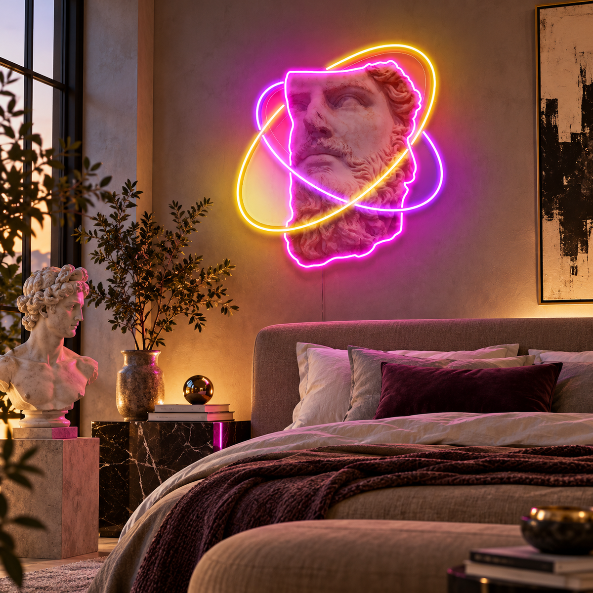 Colorful Sculpture Neon Acrylic Artwork