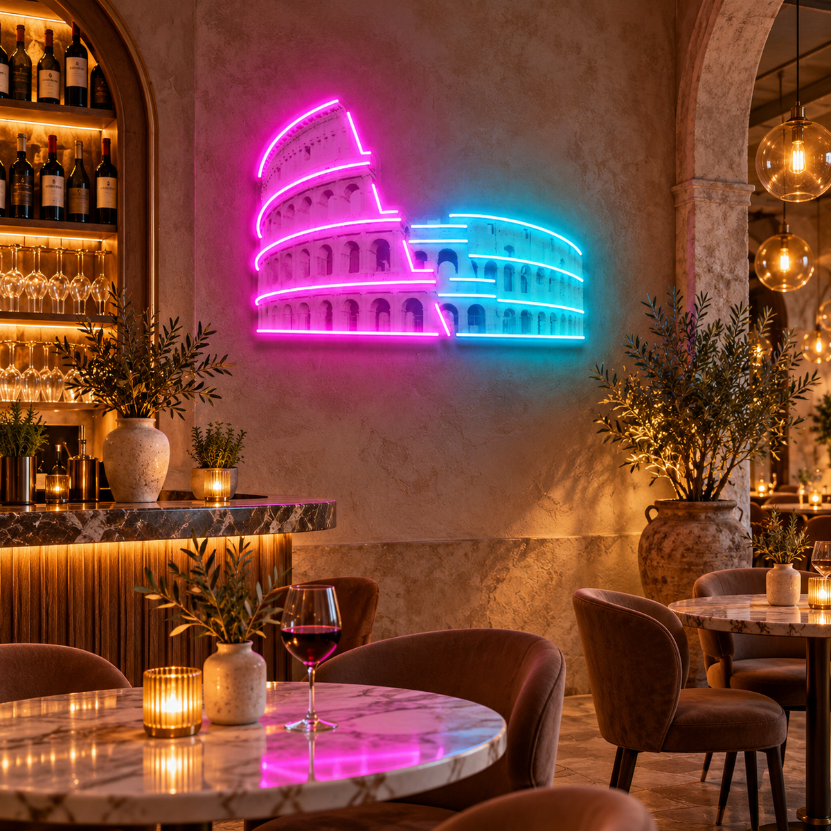 Colosseum Led Neon Acrylic Artwork
