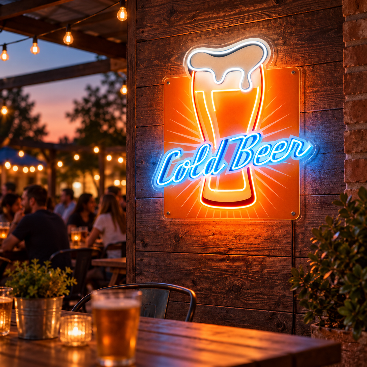 Cold Beer Led Neon Acrylic Artwork