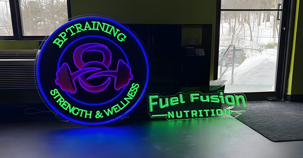 BP Training strength and wellness gym logo sign